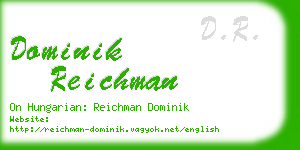 dominik reichman business card